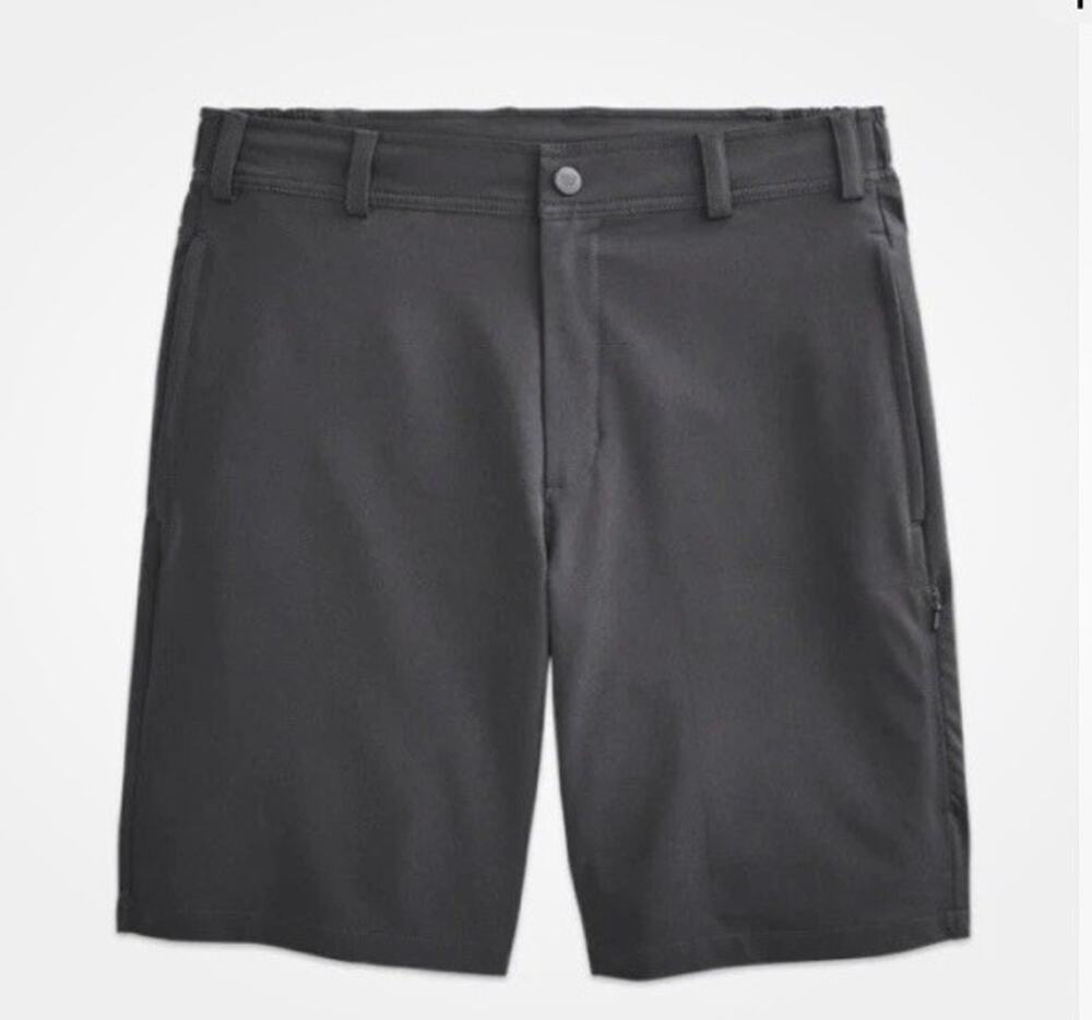 Mack Weldon Mens Radius Shorts Gray Stretch Nylon Sz Sm New Without Tags